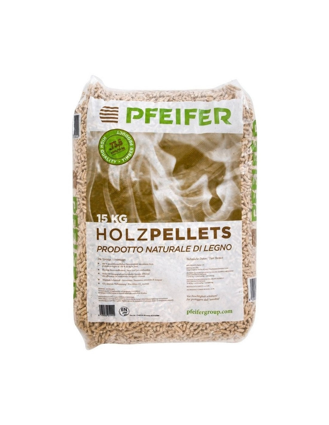 Pellet Pfeifer in bancale da 70 sacchi da 15 kg | SpediamoPellet