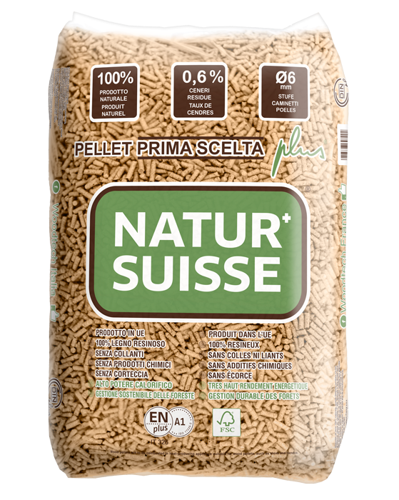Pellet Natur Suisse in bancale da 70 sacchi da 15 kg | SpediamoPellet